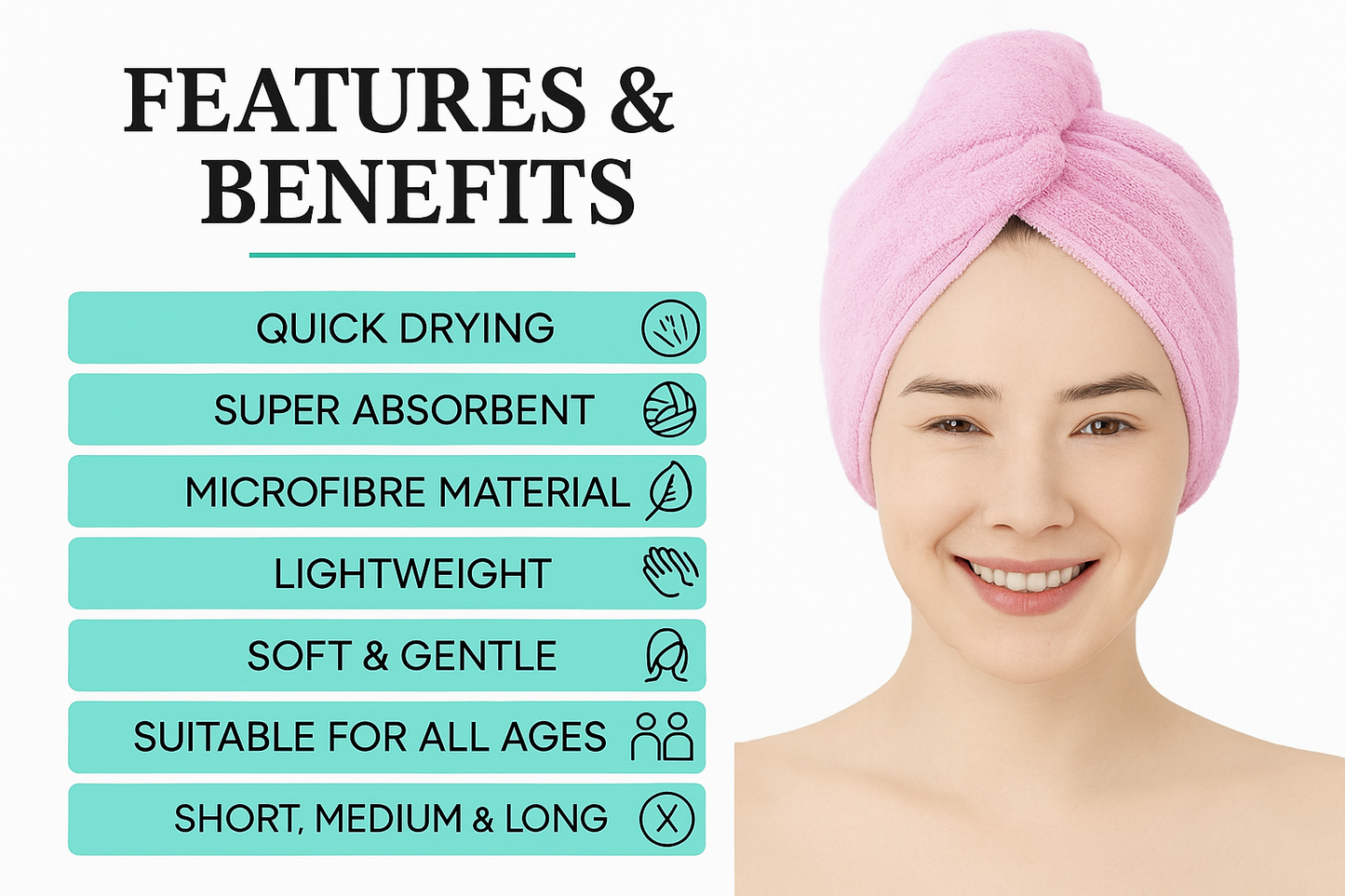 Microfibre Hair Towel